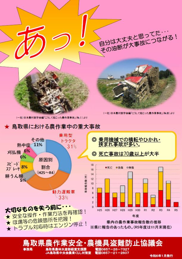 R6年度版農作業安全啓発チラシ１ページめ