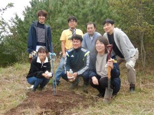 植樹後の様子の写真