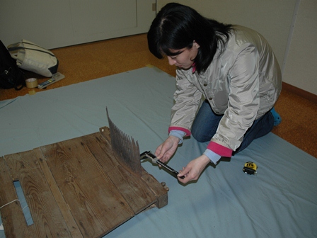 稲扱千刃の調査を担当する倉吉博物館の関本明子学芸員の写真